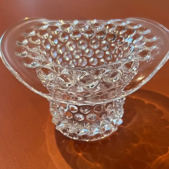 Vintage Fenton Clear Glass Spike Design Top Hat 1960’s 2.5"H X 4" - Picture 3 of 15